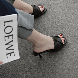 CSS37 2020 diapositive tacco alto bianco nero <span class=keywords><strong>sandali</strong></span> di Modo per le donne pompe tacco alto - Product Image 4