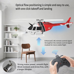Dwi dowellin 2.4G <span class=keywords><strong>6CH</strong></span> 1/33 nhựa điều khiển từ xa máy bay trực thăng bell206 RC với 6-trục Con quay hồi chuyển độ cao-giữ điện nguồn điện - Product Image 3