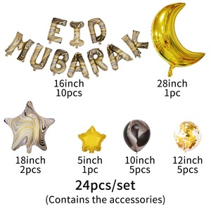 Ballons décoratifs en forme de banderole, 1 pièce, décor pour <span class=keywords><strong>Aid</strong></span> Mubarak, Ramadan Kareem Eid, ensemble de ballons Eid Mubarak en Agate, nouveau Style - Product Image 3