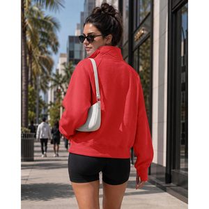 Sudadera Henley Oversize de Cuello Alto para Mujer FOXA con Bolsillo Canguro Grande, Transpirable, para Otoño - Product Image 3