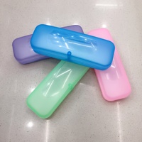 Pot transparent pour lunettes de soleil, boîte en plastique dur uni, rangement Portable, etui à lunettes,