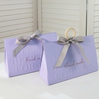 Scatola Regalo di Lusso Stile Milano RTS con Manico in Legno 22*7,5*14cm, Scatola di Carta Fatta a Mano per Confetti Matrimoniali