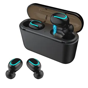 HBQ Q32 TWS Earbud Mendatang Wireless Bluetooth Double Earphone Kembar Earpieces Stereo Musik Headset untuk iPhone 8 Plus