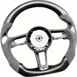 Volante in Fibra di Carbonio Forgiato Personalizzato per <span class=keywords><strong>Ford</strong></span> Mustang 2015-2023, <span class=keywords><strong>Accessori</strong></span> Interni Auto in Alcantara - Product Image 2