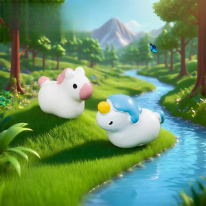 Los nuevos productos de Weijs incluyen gansos grandes y adorables, unicornios, animales pequeños, accesorios decorativos colgantes para bricolaje y micropaisajes. - Product Image 4