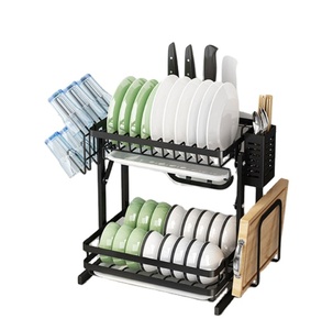 Kitchen hardware storage rack countertop multifunctional tableware storage