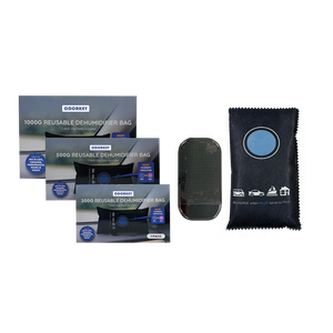 Sac <span class=keywords><strong>d</strong></span>éshumidificateur réutilisable <span class=keywords><strong>pour</strong></span> voiture, gel de silice <span class=keywords><strong>d</strong></span>éshydratant, absorbeur <span class=keywords><strong>d</strong></span>'humidité avec indicateur et base antidérapante, couleur changeante, écologique - Product Image 1