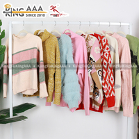 Pull en laine vintage pour femme KungFu KingAAA, pull-over décontracté de luxe, vêtements d'hiver d'occasion, Chine