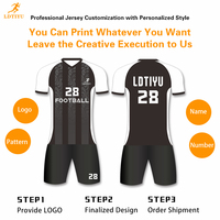 Maillots de football pour adultes, col ras du cou, manches courtes, unisexe, 100% polyester, personnalisation du nom de l'équipe, logo, impression par transfert thermique, broderie, séchage rapide