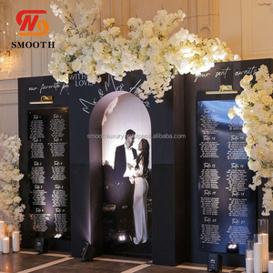 Smooth New Design White Acrylic Name List Welcome Sign Seating Chart For Wedding <b>Backdrop</b> <b>Stand</b> Event Party - Product Image 3