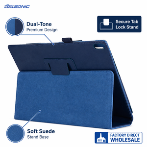 Funda Protectora Completa de Cuero con Textura de Lichi y Soporte para Tablet <span class=keywords><strong>Samsung</strong></span> <span class=keywords><strong>Galaxy</strong></span> Tab A 10.5 T590 T595 - Product Image 1