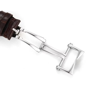 Montre décontractée pour homme de luxe tendance haut de gamme avec boîtier en acier inoxydable, bracelet en cuir véritable, mouvement automatique, cadran à aiguilles, résistante à l'eau - Product Image 5