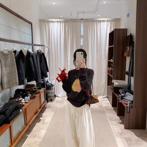Suéter <span class=keywords><strong>Jomi</strong></span> Estilo Coreano, Marrón, Súper Hermoso, 100% Lana, Cuello Redondo, Grueso, para Mujer, Invierno 2025, Nuevo Color Degradado, Estilo Pera - Product Image 4