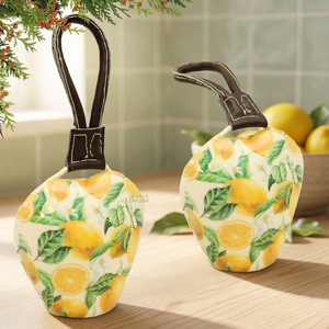 Adorno Navideño Colgante de Pared con Estampado de Limones, Decoración Textil con Forma Personalizada, Decoración de Interiores, Estilo Moderno - Product Image 5