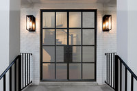 Puerta francesa moderna de acero metálico de grado exterior de 6 Lite con vidrio Low-E