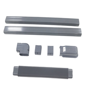 Kit de Cubierta Decorativa de PVC Gris para Tuberías de Aire <span class=keywords><strong>Acondicionado</strong></span> Mini Split, Cubierta Delgada para Ductos de 3-6 Pulgadas, Cubierta para Tuberías HVAC - Product Image 4