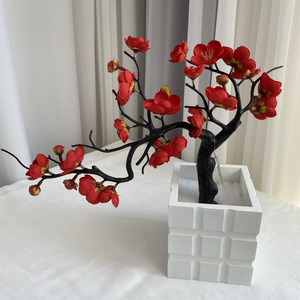 ซูซูเมะ ไอ บอนไซ ต้นพลัมฤดูหนาว ขนาด 25 ซม. ดอกไม้ประดิษฐ์ ตกแต่งบ้าน สำหรับจัดแสดงภายในและภายนอกอาคาร - Product Image 3