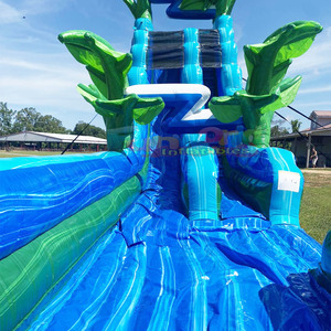 Commercial backyard party jumpers bounce house inflatable wild rapids water <b>slide</b> with <b>pool</b> for kids - Product Image 5