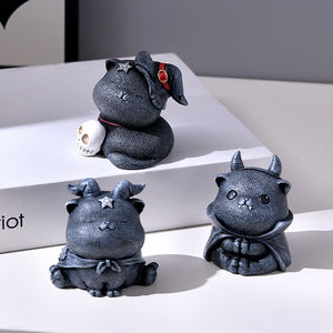 Figura de Resina de Gato Mágico de Alta Calidad, Estilo Halloween Oscuro, Decoración Gótica de <span class=keywords><strong>Brujería</strong></span>, Adorno Espeluznante para el Hogar - Product Image 1