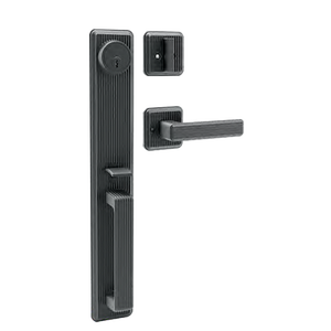 Chất Lượng Cao Sang Trọng Lớn Kéo Tấm Vuông Màu Đen Nhập Phía Trước Cửa Bằng Gỗ Xử Lý Khóa Bộ - Product Image 1