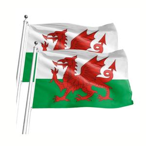 Jeu <span class=keywords><strong>de</strong></span> football 100% Polyester Publicité Drapeau national Imprimer Drapeaux <span class=keywords><strong>de</strong></span> <span class=keywords><strong>pays</strong></span> <span class=keywords><strong>de</strong></span> <span class=keywords><strong>Galles</strong></span> personnalisés - Product Image 1