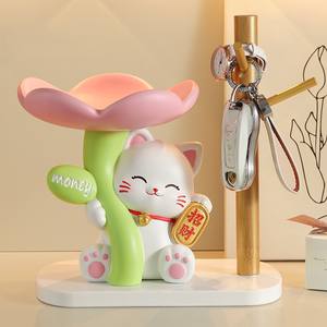 Decorazioni per gatti portafortuna fiori di ciliegio-regalo di buon auspicio per la casa-decorazione per lo studio e la scrivania da ufficio - Product Image 5