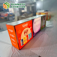 Nouvelle Arrivée - Comptoir Promotionnel Portable Personnalisé Pliant avec Housse en Tissu Tendu et Éclairage LED pour Salons Professionnels