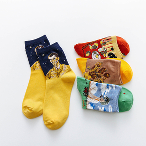 Lot de paires de chaussettes <span class=keywords><strong>Van</strong></span> <span class=keywords><strong>Gogh</strong></span> fleuries et citron, paires de peinture unisexes, professionnelles, vente en gros - Product Image 5