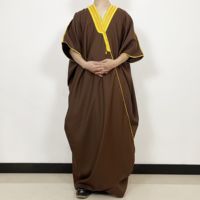 Bisht en mousseline de soie pour hommes musulmans de Dubaï, Abaya, uniforme de prière arabe pour l'Aïd, Thobe, cape pour hommes, robe longue saoudienne
