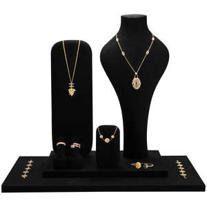 Nuevo Maniquí de Exhibición de Joyería, Soporte de Exhibición de Collares y Colgantes, Soporte Metálico de Alta Gama, Accesorios de Exhibición de Joyería de Microfibra - Product Image 2