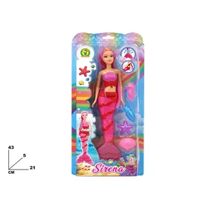 ตุ๊กตานางเงือกไซเรน่า 43 ซม. พร้อมอุปกรณ์เสริมสำหรับเด็กอายุ 3 ปีขึ้นไป - Product Image 1