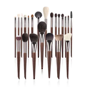 OVW Ziegenhaar Make-up Pinsel Set Lidschatten pinsel 22 Stück Blending Eyeliner Puder pinsel Großhandel Make-up Set Kosmetik Kit