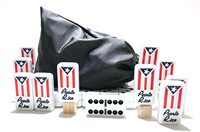 Ensemble de dominos de Porto Rico Drapeau complet de taille jumbo comprenant un tampon de score Marque de juxing écologique en urée et en mélamine