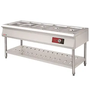 Dubai Buffet 5 Pannen Bain Marie Voedselverwarmende Stoomtafel Restaurant Fastfood Display Warmer Cateringapparatuur Fabriek