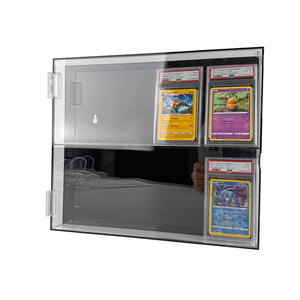 Marco de tarjeta Pokemoned de exhibición montado en la pared de lujo PSAed, bloque acrílico Rectangular, Base biselada, marco de tarjeta graduado, cubierta acrílica - Product Image 1