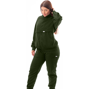 NiaaHinn vente en gros clinique Stretch infirmière gommage moins cher prix couleur unie trois pièces Salon de beauté uniforme unisexe veste gommage - Product Image 2