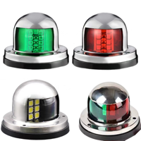 Feu de navigation pour bateau 12V, lampe de proue et tribord pour ponton, voilier, bateau de pêche, signalisation marine LED rouge, verte, blanche, étanche