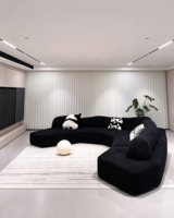 Canapé modulaire moderne en velours à deux places, forme carrée, pliable, écologique, durable, pour salon