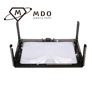 Lupa plegable portátil con luz Led A4 página completa 3X lupa de escritorio lupa manos libres para lectura - Product Image 2