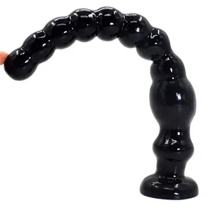 Men Adult Women Anus Backyard Beads Suction Cup Butt Plug Long Anal Plug Sex Toys