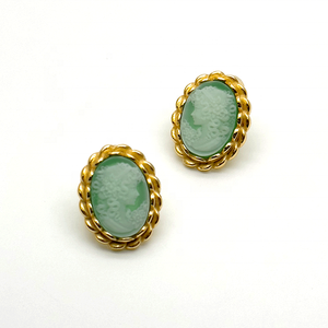 Français Vintage Élégant Haut Sens Cour Boucles D'oreilles Sculpté <span class=keywords><strong>Camée</strong></span> Tête <span class=keywords><strong>sur</strong></span> Argent Sterling À La Mode Style Fête Cadeau pour Dames - Product Image 2