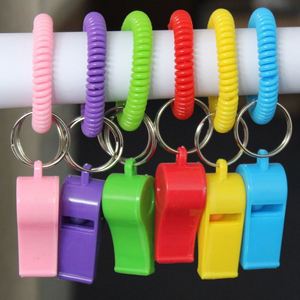 Còi <span class=keywords><strong>Keychain</strong></span> Thể Thao Còi Với Vòng Đeo Tay Lớn Rõ Ràng Nhựa Còi Với Căng Ra Cuộn Dây Cổ Tay Móc Chìa Khóa Sự Sống Còn An Toàn - Product Image 5
