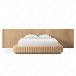 FERLY New Customization Luxury American Modern Classic Home Hotel Solid Wood Bedroom <b>Platform</b> <b>Bed</b> Extended FL24BN098-5 <b>Double</b> Be - Product Image 5
