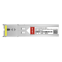 LINK-PP 1G SFP Module 1.25G SC Fiber Optic Transceiver 80km Single Mode Commercial 1550nm TX 1490nm RX with FCC CE ROHS REACH