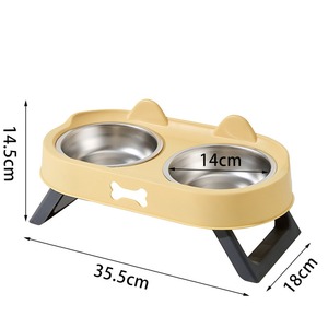 Comedero Doble Plegable de Acero Inoxidable - Diseño Elevado para Alimentación Lenta - Product Image 3