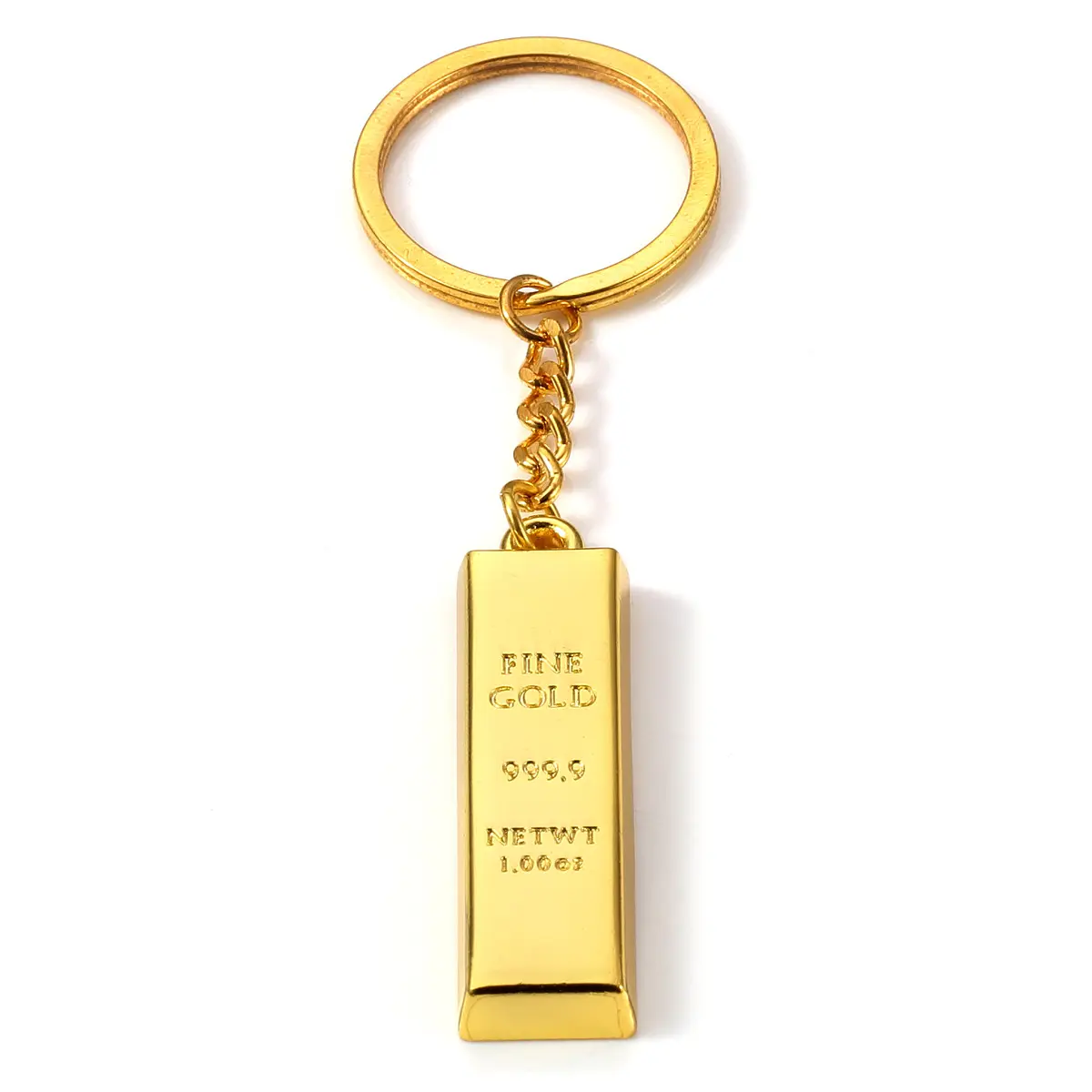 Gold Bar Keychain Creative Metal Gold Brick Key Ring Gold Key Chain Business Gift