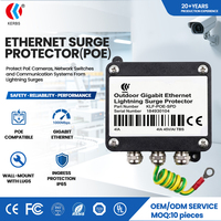 Parafoudre PoE T2 RJ45 1000M CAT6 Ethernet 48V pour rail DIN, parafoudre 5kA pour système de surveillance de caméras IP et armoires