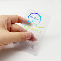 Nouveau design de carte de visite transparente hologramme mat étanche personnalisée en usine