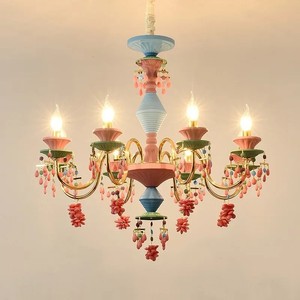 Lampada pendente in cristallo di colore moderno francese di lusso in stile salotto ristorante camera da letto camera da letto per bambini - Product Image 5