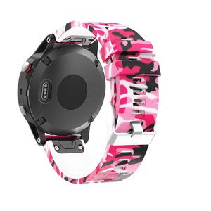 Bracelet de 22 mm pour Garmin <span class=keywords><strong>Fenix</strong></span> <span class=keywords><strong>6</strong></span> 5 Plus/Forerunner 935/Approach S60/Quatix 5, bracelet de montre en silicone imprimé à dégagement rapide - Product Image 4